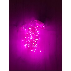 10 METRE 100 LEDLİ ŞEFFAF KABLO PEMBE RENK ANİMASYONLU İP  LED IŞIK