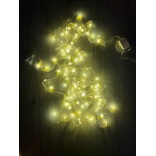 10 METRE 100 LEDLİ ŞEFFAF KABLO GÜNIŞIĞI RENK ANİMASYONLU EKLENEBİLİR İP  LED IŞIK