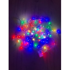 10 METRE 100 LEDLİ ŞEFFAF KABLO RGB KARIŞIK RENK ANİMASYONLU İP  LED IŞIK