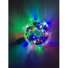 50 METRE SİYAH KABLO ANİMASYONLU RGB KARIŞIK IŞIK YILBAŞI AĞACI SÜSLEME İP LED IŞIK