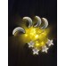 3 METRE GENİŞLİK 60 CM SAÇAK BOYU 3 BOYUTLU ANİMASYONLU AY ve YILDIZ SET PERDE LED IŞIK