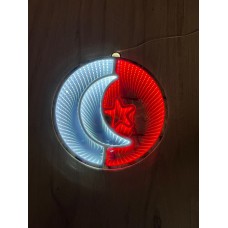 ÇAPI  30 CM 3 BOYUTLU  SABİT LED  IŞIKLI AY - YILDIZ DEKORU