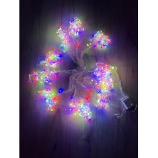 3 EN X 2 BOY 1000 AKAR LEDLİ RGB KARIŞIK LEDLİ  ŞEFFAF KABLO İÇ MEKAN PERDE IŞIK