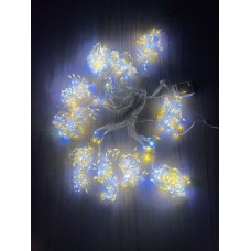 3 EN X 2 BOY 1000 AKAR LEDLİ BEYAZ VE GÜNIŞIĞI LEDLİ  ŞEFFAF KABLO İÇ MEKAN PERDE IŞIK