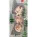 3'LÜ YILBAŞI ÇAM AĞACINA ASILABİLEN 8 CM LÜKS DESENLİ DEKOR SÜS