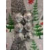 6'LI  YILBAŞI ÇAM AĞACINA ASILABİLEN 6 CM NOEL GÜMÜŞ KROM DEKOR SÜS