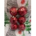 6'LI  YILBAŞI ÇAM AĞACINA ASILABİLEN 6 CM NOEL KIRMIZI DEKOR SÜS