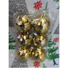 6'LI  YILBAŞI ÇAM AĞACINA ASILABİLEN 6 CM NOEL GOLD DEKOR SÜS