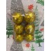 6'LI  YILBAŞI ÇAM AĞACINA ASILABİLEN 6 CM NOEL GOLD DEKOR SÜS