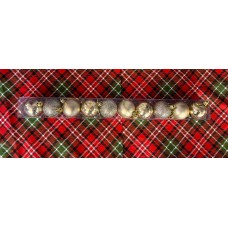 10'LU YILBAŞI ÇAM AĞACINA ASILABİLEN 5 CM  NOEL LÜKS BRONZ DEKOR SÜS