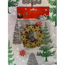 3'LÜ YILBAŞI ÇAM AĞACINA ASILABİLEN 10 CM NOEL  ÇELENK DEKOR SÜS