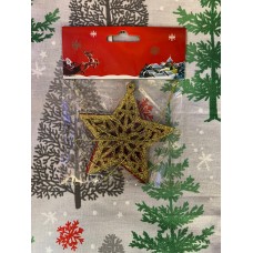 3'LÜ  YILBAŞI ÇAM AĞACINA ASILABİLEN 10 CM NOEL YILDIZ DEKOR SÜS