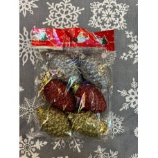 6'LI  YILBAŞI ÇAM AĞACINA ASILABİLEN 7 CM NOEL KOZALAK DEKOR SÜS