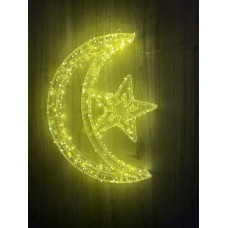 45 Cm LEDLİ AY YILDIZ ANİMASYONLU YILBAŞI DEKORU