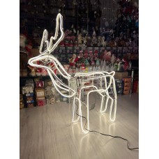 HAREKETLİ 3 BOYUTLU ENİ 15 cm - YÜKSEKLİĞİ 50 cm - GENİŞLİĞİ 80 cm GÜNIŞIĞI NEON LEDLİ GEYİK DEKORU
