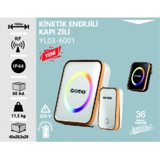 KABLOSUZ DİJİTAL KAPI ZİLİ-KİNETİK ENERJİ KONTROL