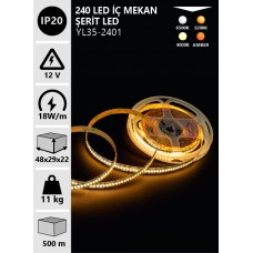 12V 240 LED İÇ MEKAN BEYAZ ŞERİT LED GÜNIŞIĞI BEYAZ AMBER  4000K ILIK BEYAZ