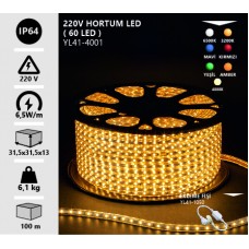 220V 4040 HORTUM LED BEYAZ GÜNIŞIĞI MAVİ KIRMIZI YEŞİL AMBER 4000K ILIK BEYAZ