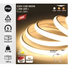 220V COB NEON LED  BEYAZ GÜNIŞIĞI AMBER