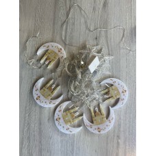 3 METRE EN 50 CMBOY ŞEFFAF KABLOLU ANİMASYONLU GÜNIŞIĞI HİLAL -CAMİ -YILDIZ RAMAZAN LEDLİ PERDE IŞIK