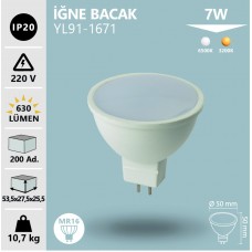 7W MR16 LED ÇANAK AMPUL BEYAZ  GÜNIŞIĞI