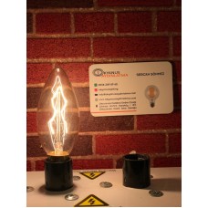 E14 DÜZ CAMLI 40 WATT RUSTİK AMPÜL