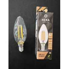 6 WATT ILIK BEYAZ 4000 KELVİN ŞEFFAF CAMLLI 690 LÜMEN E-14 BUJİ LED AMPUL