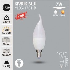 7W KIVRIK BUJİ-6500K GÜNŞIĞI