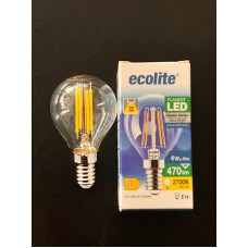 4 WATT E14 DUYLU ŞEFFAF CAMLI G45 MODELİ 470 LÜMEN 2700 KELVİN GÜNIŞIĞI LED RUSTİK AMPUL