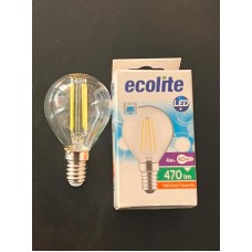 4 WATT E14 DUYLU ŞEFFAF CAMLI G45 MODELİ 470 LÜMEN 6500 KELVİN BEYAZ IŞIK LED RUSTİK AMPUL