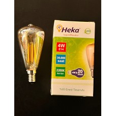 4 WATT E14 DUYLU 350 LÜMEN 2200 KELVİN SARI IŞIK ST64 LED RUSTİK AMPUL