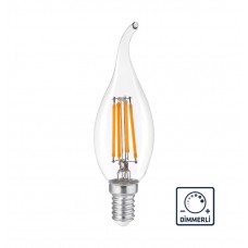 ERD-23 T35 ŞEFFAF KIVRIK 4W 3200K E14 LED AMPUL