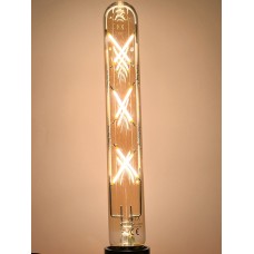6  WATT E27 DUYLU 22,5 CM 2500 KELVİN  575 LÜMEN X ÇARPILI MODEL LED TÜP RUSTİK AMPUL	