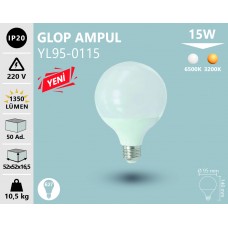 15W G95 GLOP AMPUL -6500K BEYAZ GÜNIŞIĞI