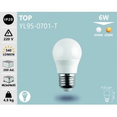 6W E27 TOP LED AMPUL BEYAZ GÜNIŞIĞI
