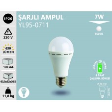 7W ŞARJLI AMPUL