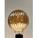 6 WATT E27 DUYLU  AMBER CAMLI DÜZ ÇİZGİ DESENLİ G100  DEKORATİF LED RUSTİK AMPUL