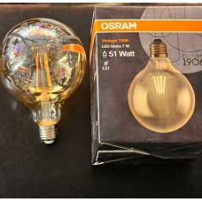  7 WATT E27 DUYLU 650 LÜMEN G125 MODELİ AMBER CAM DEKORATİF LED RUSTİK AMPUL