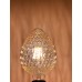 6 WATT E27 DUYLU  AMBER CAMLI BÜYÜK KOZALAK DESENLİ DEKORATİF LED RUSTİK AMPUL
