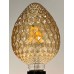 6 WATT E27 DUYLU  AMBER CAMLI BÜYÜK KOZALAK DESENLİ DEKORATİF LED RUSTİK AMPUL
