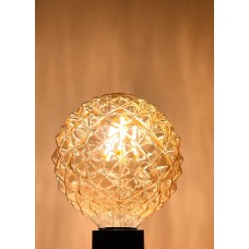 6 WATT E27 DUYLU  400 LÜMEN 3000 KELVİN GÜNIŞIĞI KRİSTAL DESENLİ DEKORATİF LED RUSTİK AMPUL