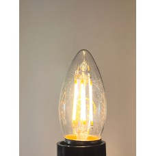 4 WATT E27 DUYLU 400 LÜMEN 3000 KELVİN GÜNIŞIĞI BUJİ LED RUSTİK AMPUL