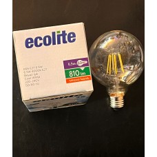 6.5 WATT  E27 DUYLU ŞEFFAF CAMLI 4000 KELVİN ILIK BEYAZ 810 LÜMEN G95 LED RUSTİK AMPUL