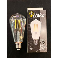 6 WATT E27 DUYLU ŞEFFAF CAMLI 660 LÜMEN 2700 KELVİN GÜNIŞIĞI ST64 LED RUSTİK AMPUL