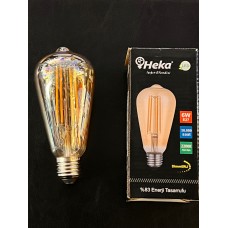6 WATT E27 DUYLU  2200 KELVİN SARI IŞIK DİMMERLİ 360 LÜMEN ST64 LED RUSTİK AMPUL