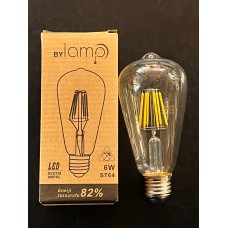 6 WATT E27 DUYLU ŞEFFAF CAMLI 3000 KELVİN GÜNIŞIĞI LED RUSTİK AMPUL