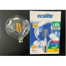 14 WATT E-27 DUYLU 1800 LÜMEN 2700 KELVİN SARI IŞIK G125 ŞEFFAF CAM LED AMPUL