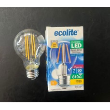 7 WATT E-27 DUYLU 810 LÜMEN 2700 KELVİN SARI IŞIK A60 ŞEFFAF CAM LED AMPUL