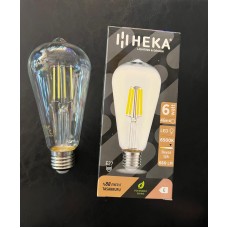 6 watt st64 6500 kelvin beyaz ışık 660 lümen led rustik ampul